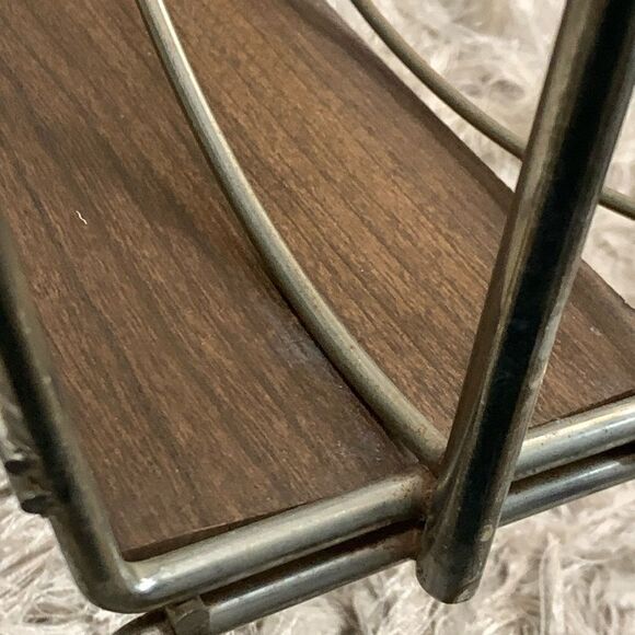 Vintage Metal Mid-Century Modern Style Magazine Rack - Picture 16 of 17